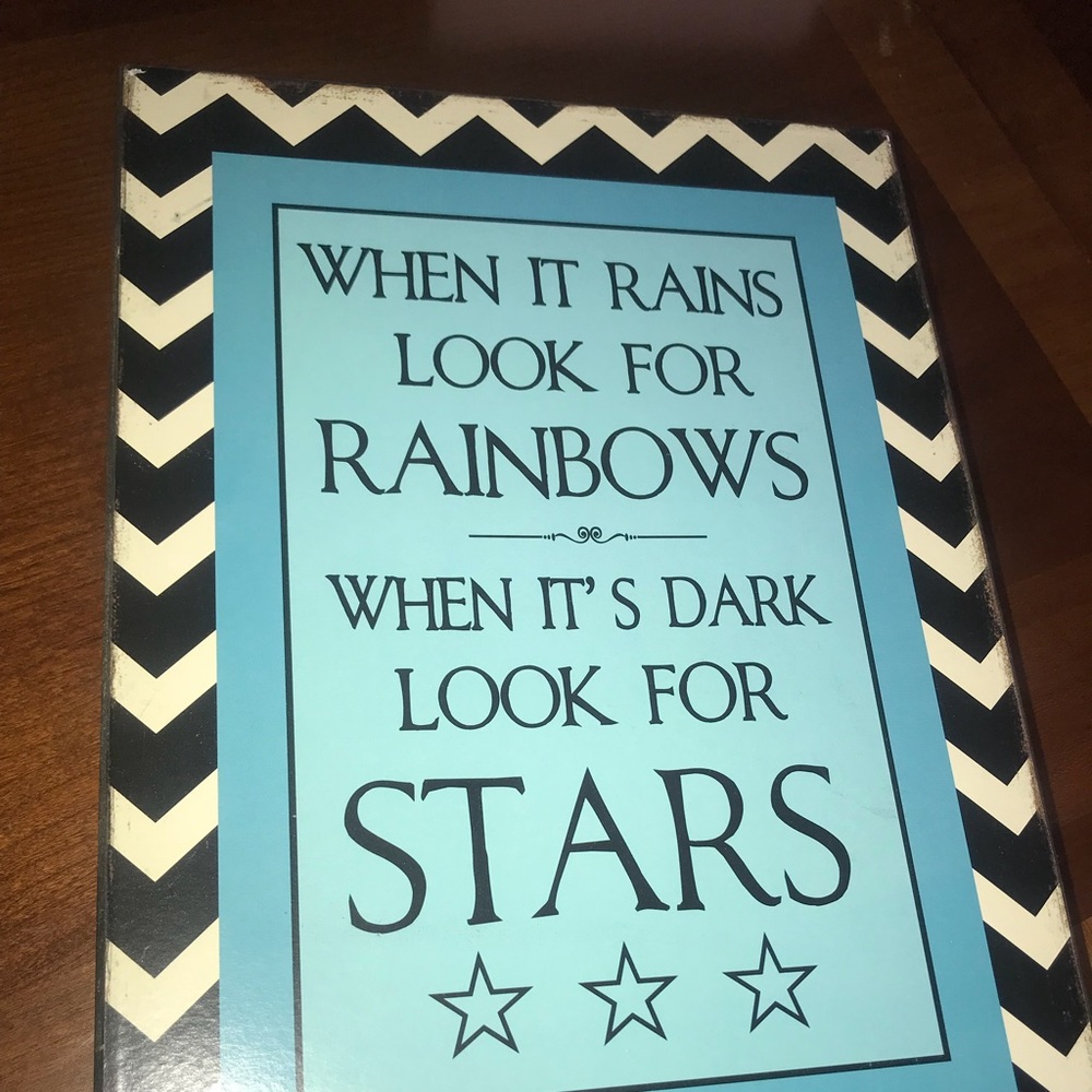 Inspirational wooden sign